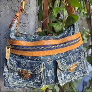 Louis Vuitton Monogram Denim Baggy PM Shoulder Bag
